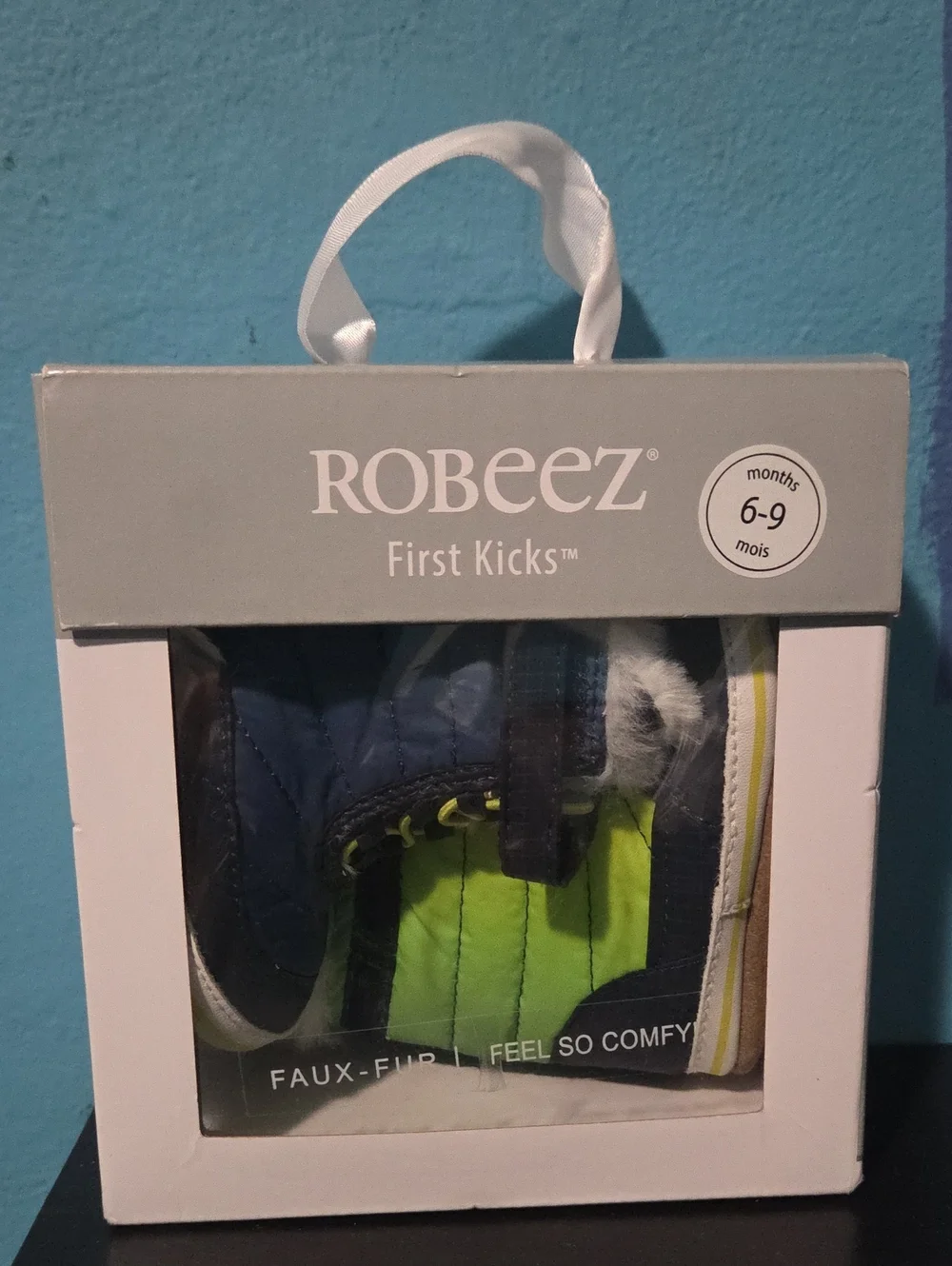 Robeez Baby Aspen Gradient Puffer Snow Boots Navy 6-9 Months